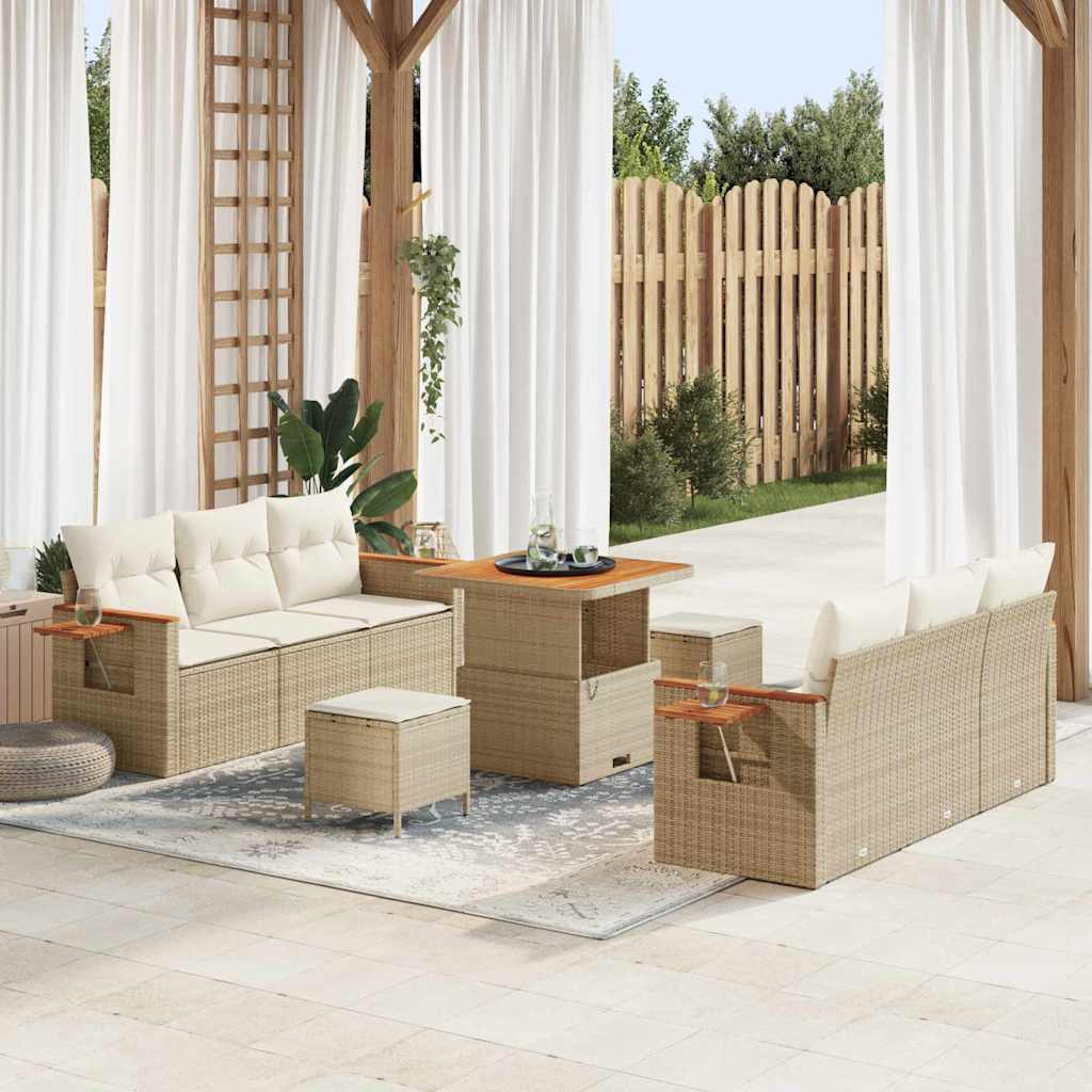 Tuinbankenset Met Kussen 11 Pcs Poly Rattan