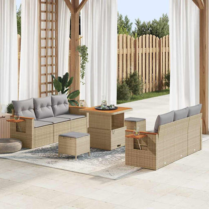 Tuinbankenset Met Kussen 11 Pcs Poly Rattan