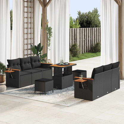 Tuinbankenset Met Kussen 11 Pcs Poly Rattan