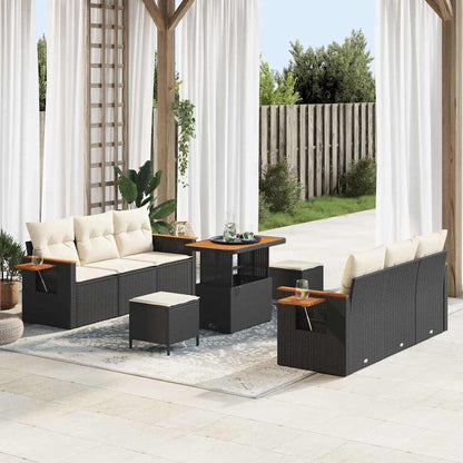 Tuinbankenset Met Kussen 11 Pcs Poly Rattan