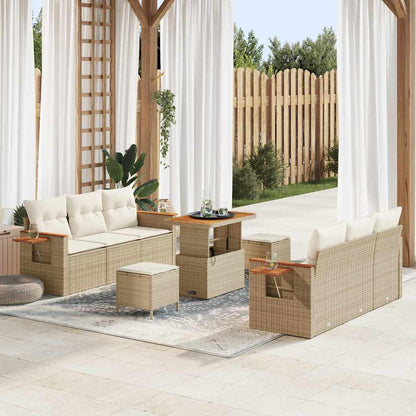 Tuinbankenset Met Kussen 11 Pcs Poly Rattan