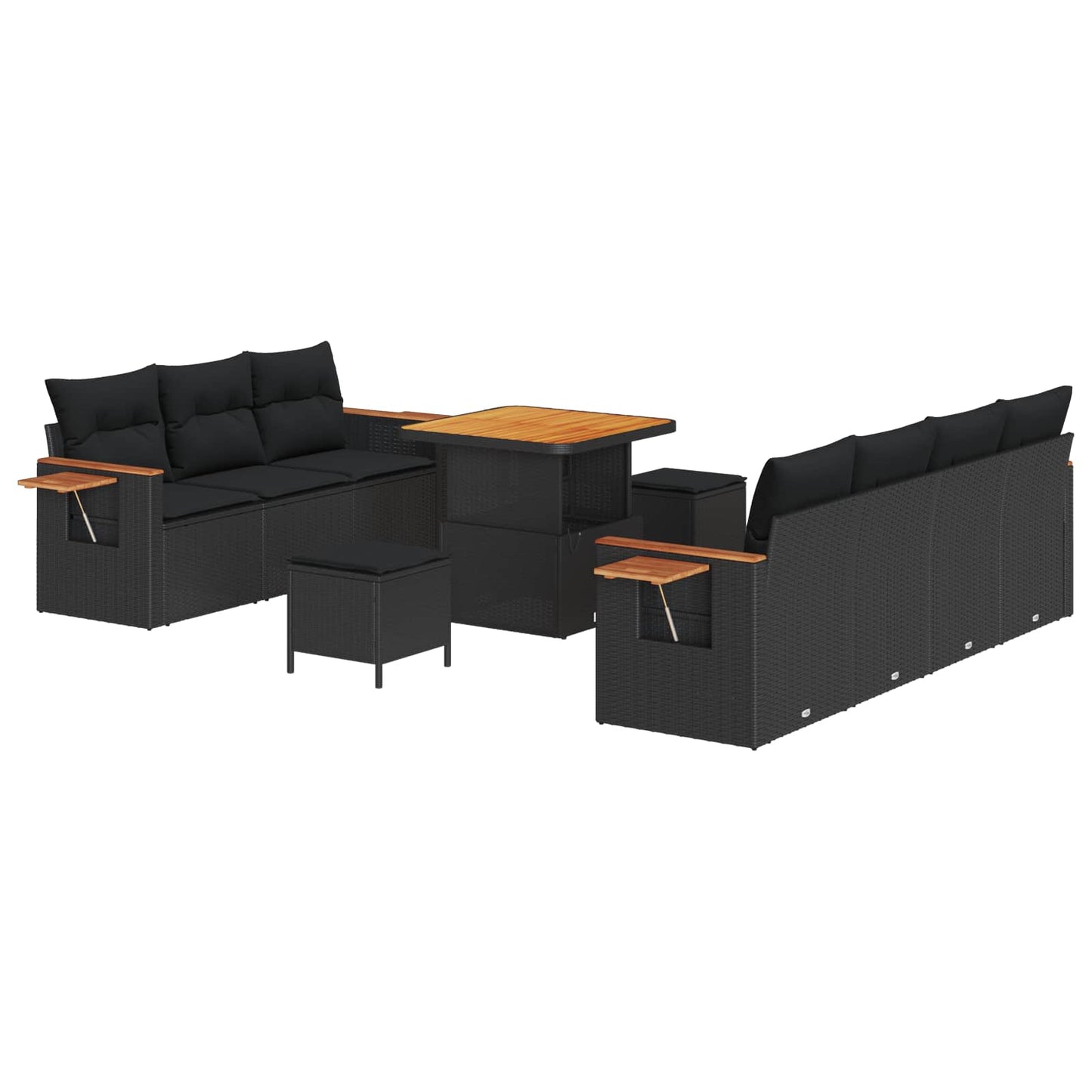 Tuinbankenset Met Kussen 13 Pcs Poly Rattan