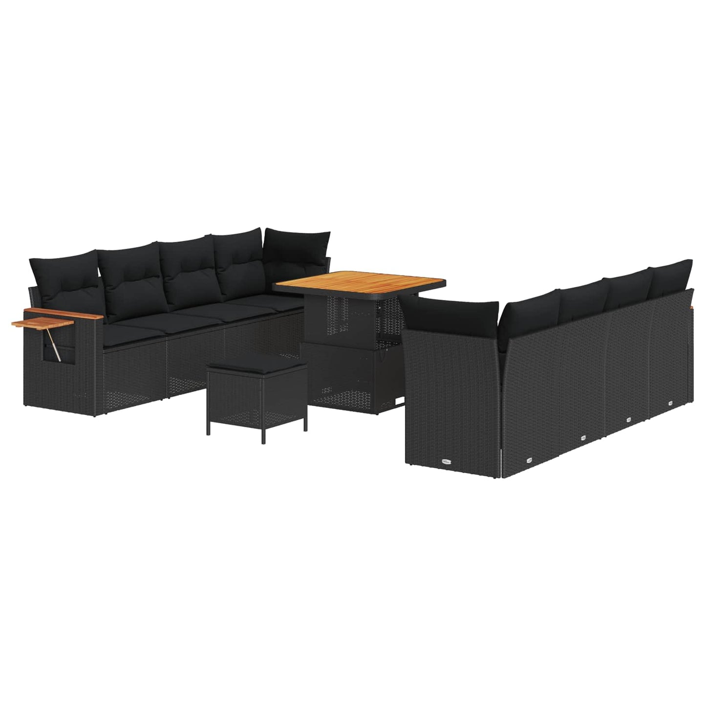 Tuinbankenset Met Kussen 12 Pcs Poly Rattan
