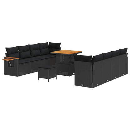 Tuinbankenset Met Kussen 12 Pcs Poly Rattan