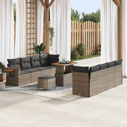 Tuinbankenset Met Kussen 12 Pcs Poly Rattan