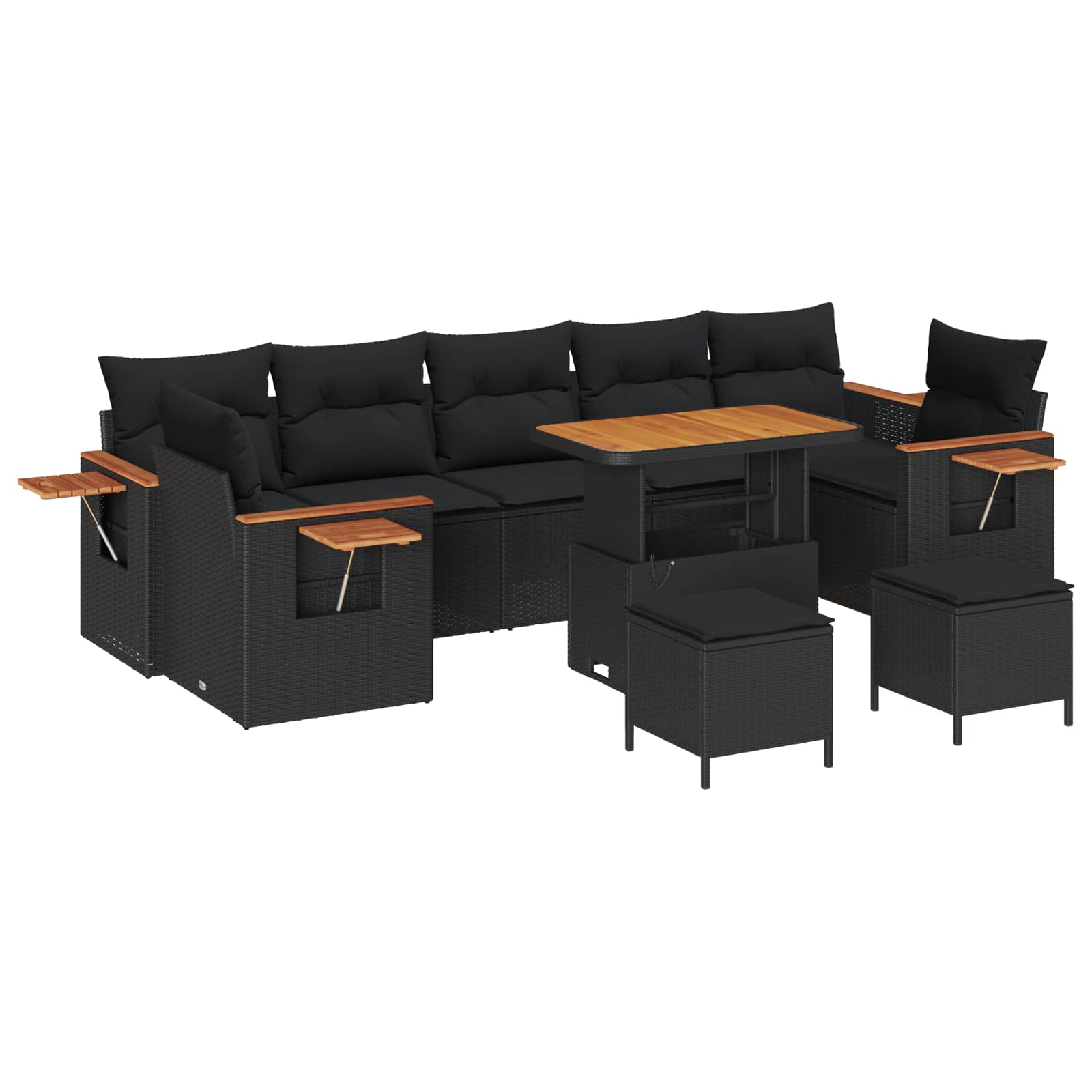 Tuinbankenset Met Kussen 13 Pcs Poly Rattan