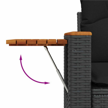 Tuinbankenset Met Kussen 9 Pcs Poly Rattan