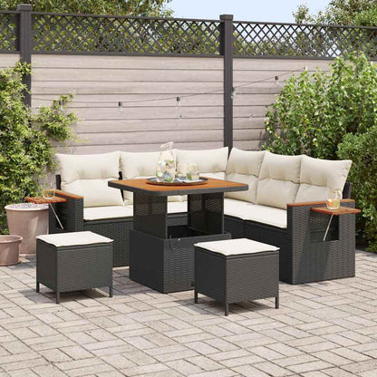 Tuinbankenset Met Kussen 9 Pcs Poly Rattan