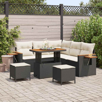 Tuinbankenset Met Kussen 9 Pcs Poly Rattan