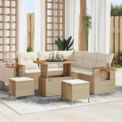 Tuinbankenset Met Kussen 9 Pcs Poly Rattan