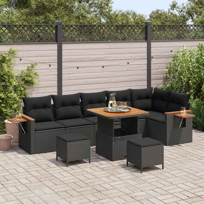 Tuinbankenset Met Kussen 11 Pcs Poly Rattan