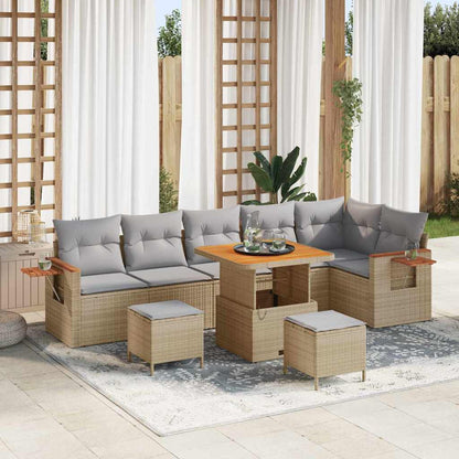 Tuinbankenset Met Kussen 11 Pcs Poly Rattan