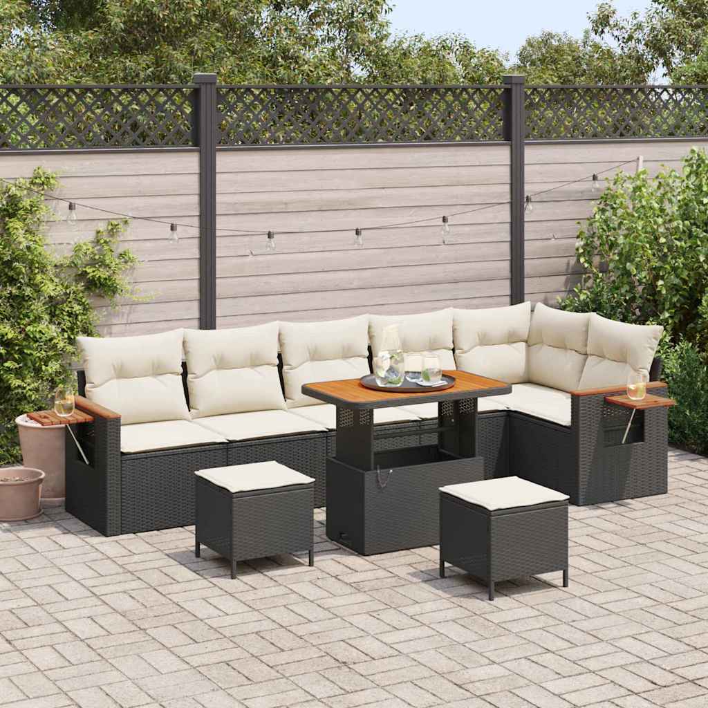 Tuinbankenset Met Kussen 11 Pcs Poly Rattan