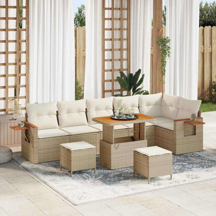 Tuinbankenset 11 Pcs En Licht Grijs Poly Rattan