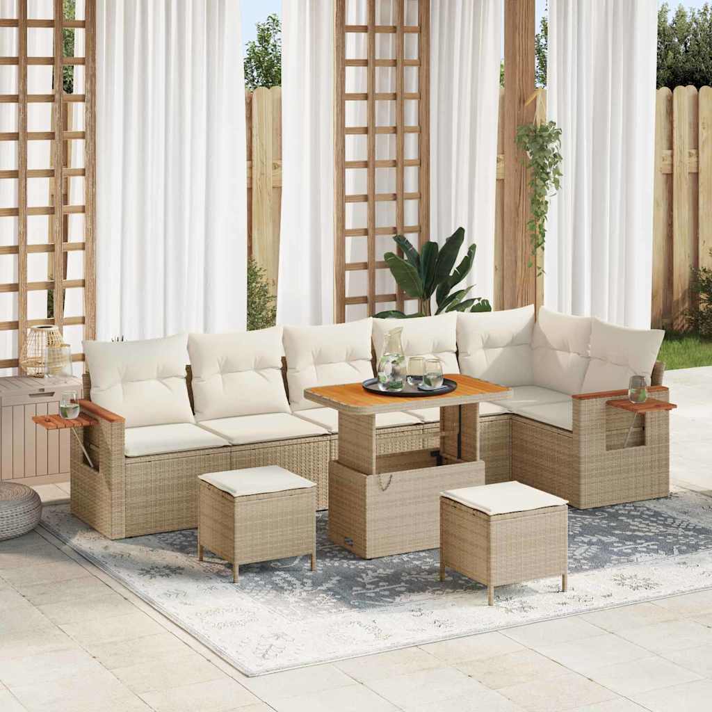 Tuinbankenset Met Kussen 11 Pcs Poly Rattan