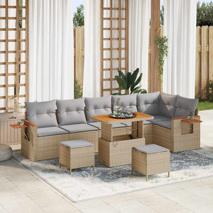 Tuinbankenset Met Kussen 11 Pcs Poly Rattan
