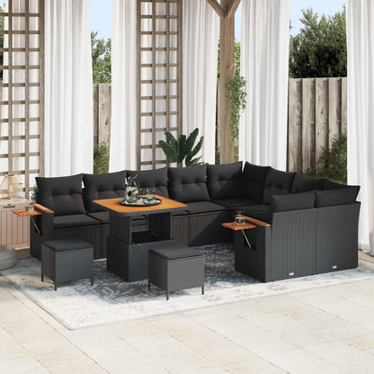 Tuinbankenset Met Kussen 13 Pcs Poly Rattan