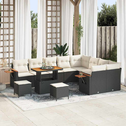 Tuinbankenset Met Kussen 13 Pcs Poly Rattan