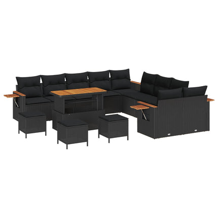 Tuinbankenset Met Kussen 18 Pcs Poly Rattan