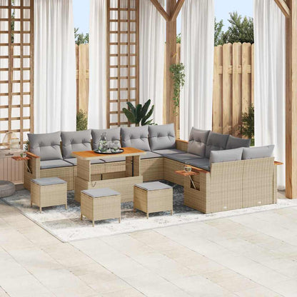Tuinbankenset Met Kussen 17 Pcs Poly Rattan