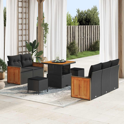 Tuinbankenset Met Kussen 10 Pcs Poly Rattan