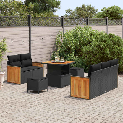 Tuinbankenset Met Kussen 10 Pcs Poly Rattan