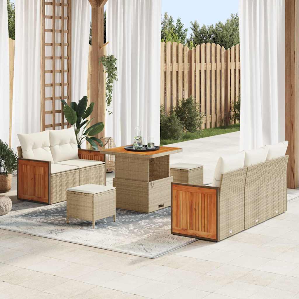 Tuinbankenset Met Kussen 10 Pcs Poly Rattan