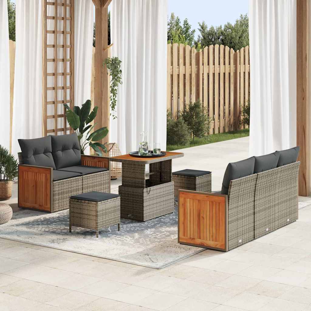 Tuinbankenset Met Kussen 10 Pcs Poly Rattan
