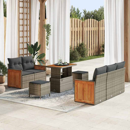 Tuinbankenset Met Kussen 10 Pcs Poly Rattan