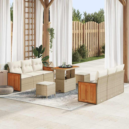 Tuinbankenset Met Kussen 11 Pcs Poly Rattan