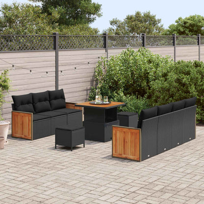 Tuinbankenset Met Kussen 13 Pcs Poly Rattan
