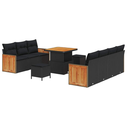 Tuinbankenset Met Kussen 13 Pcs Poly Rattan