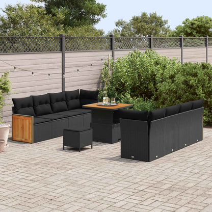 Tuinbankenset Met Kussen 12 Pcs Poly Rattan