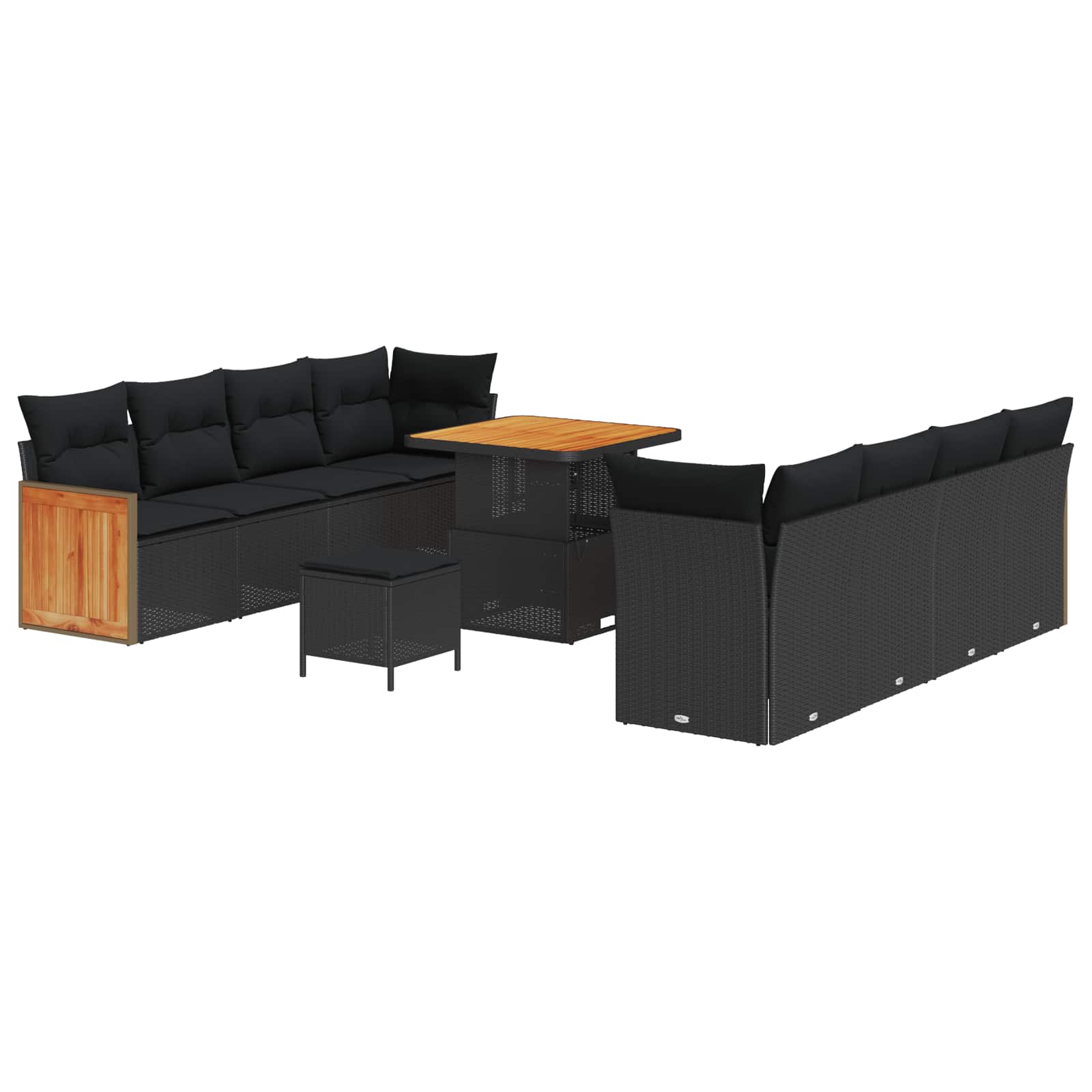 Tuinbankenset Met Kussen 12 Pcs Poly Rattan