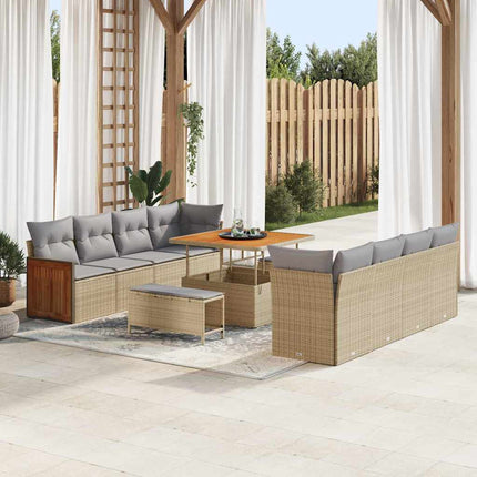 Tuinbankenset En Crème 231 X 224 X 85 Cm Poly Rattan