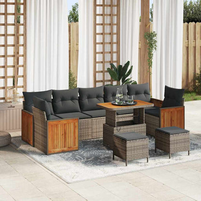 Tuinbankenset Met Kussen 13 Pcs Poly Rattan