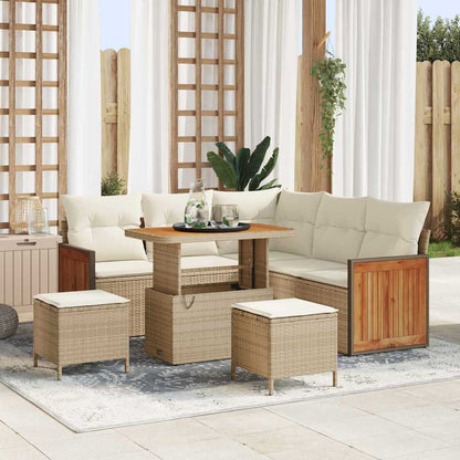 Tuinbankenset Met Kussen 9 Pcs Poly Rattan