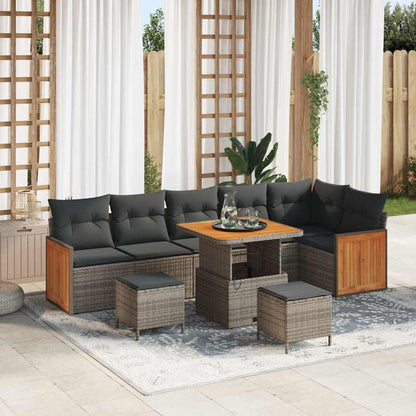 Tuinbankenset Met Kussen 11 Pcs Poly Rattan
