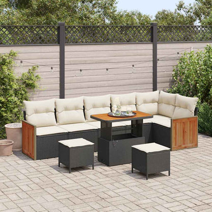 Tuinbankenset Met Kussen 11 Pcs Poly Rattan