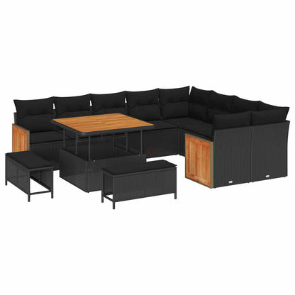 Tuinbankenset Met Kussen 13 Pcs Poly Rattan