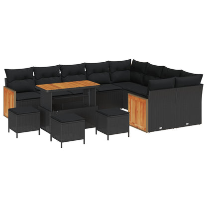 Tuinbankenset Met Kussen 13 Pcs Poly Rattan