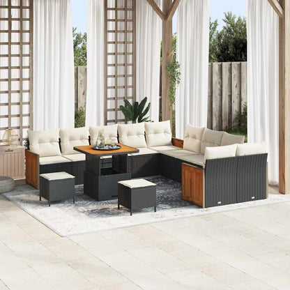 Tuinbankenset Met Kussen 17 Pcs Poly Rattan