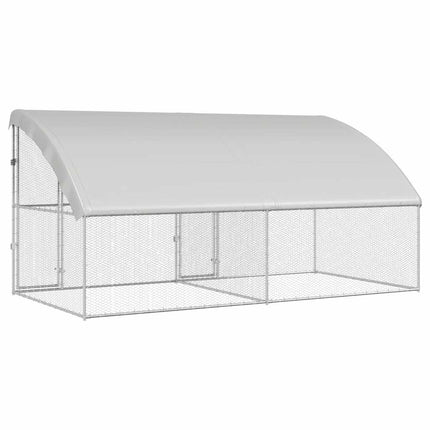 Kippenhok 2 St Zilver 400X200X200Cm