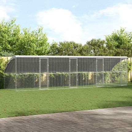Kippenhok 2 St Zilver 400X200X200Cm