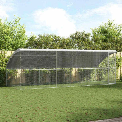 Kippenhok 2 St Zilver 400X200X200Cm