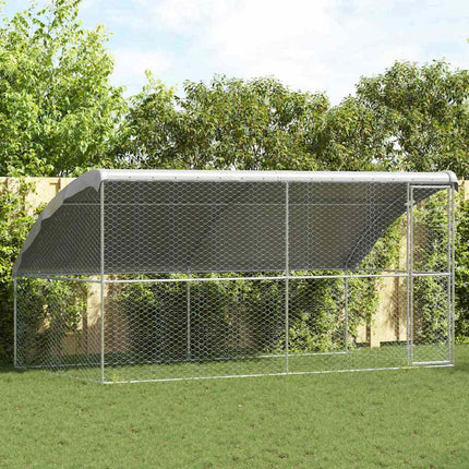 Hondenhok 4 St Zilver 8 X 2 X 2 M Gegalvaniseerd Staal