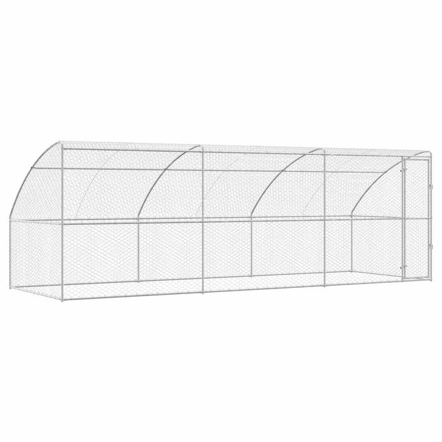 Hondenhok 3 St Zilver 6 X 2 X 2 M Verzinkt Staal