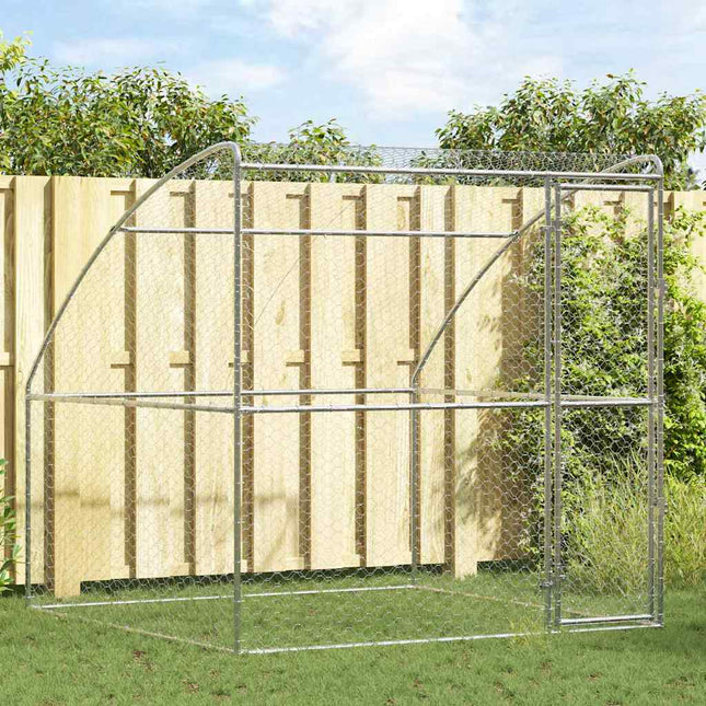 Hondenhok 3 St Zilver 6 X 2 X 2 M Verzinkt Staal