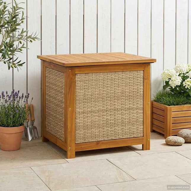 Tuinopslagdoos 88 L Massief Acaciahout 60 X 50 X 56 Cm