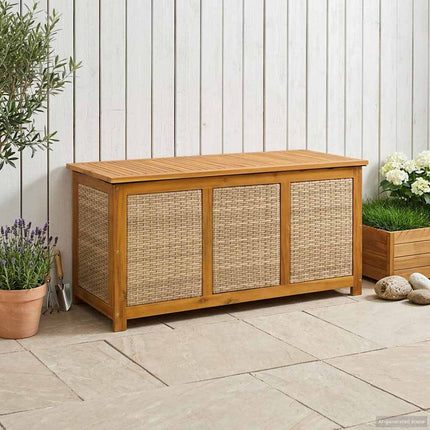 Tuinopslagdoos 88 L Massief Acaciahout 60 X 50 X 56 Cm